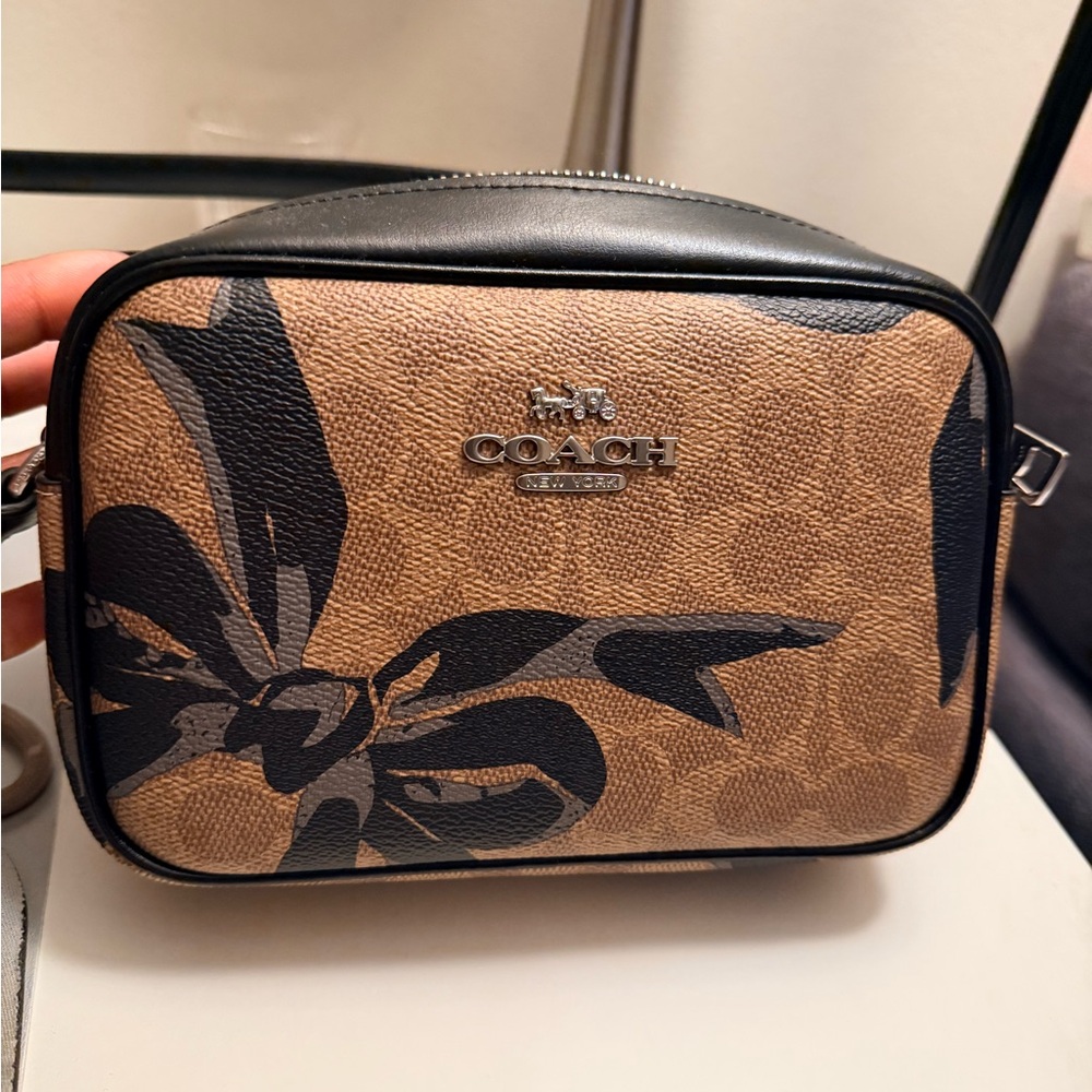 Coach Men's Black and Brown Belt Bag